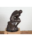 Lost Wax Cast Bronze Sculpture on Base Inspired by Auguste Rodin's The thinker-14. Asian & Chinese Furniture, Art, Antiques, Vintage Home Décor for sale at FEA Home