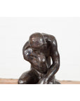 Lost Wax Cast Bronze Sculpture on Base Inspired by Auguste Rodin's The thinker-3. Asian & Chinese Furniture, Art, Antiques, Vintage Home Décor for sale at FEA Home