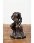 Lost Wax Cast Bronze Sculpture on Base Inspired by Auguste Rodin's The thinker-5. Asian & Chinese Furniture, Art, Antiques, Vintage Home Décor for sale at FEA Home
