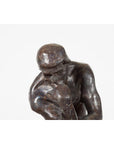 Lost Wax Cast Bronze Sculpture on Base Inspired by Auguste Rodin's The thinker-8. Asian & Chinese Furniture, Art, Antiques, Vintage Home Décor for sale at FEA Home