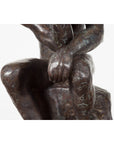 Lost Wax Cast Bronze Sculpture on Base Inspired by Auguste Rodin's The thinker-9. Asian & Chinese Furniture, Art, Antiques, Vintage Home Décor for sale at FEA Home