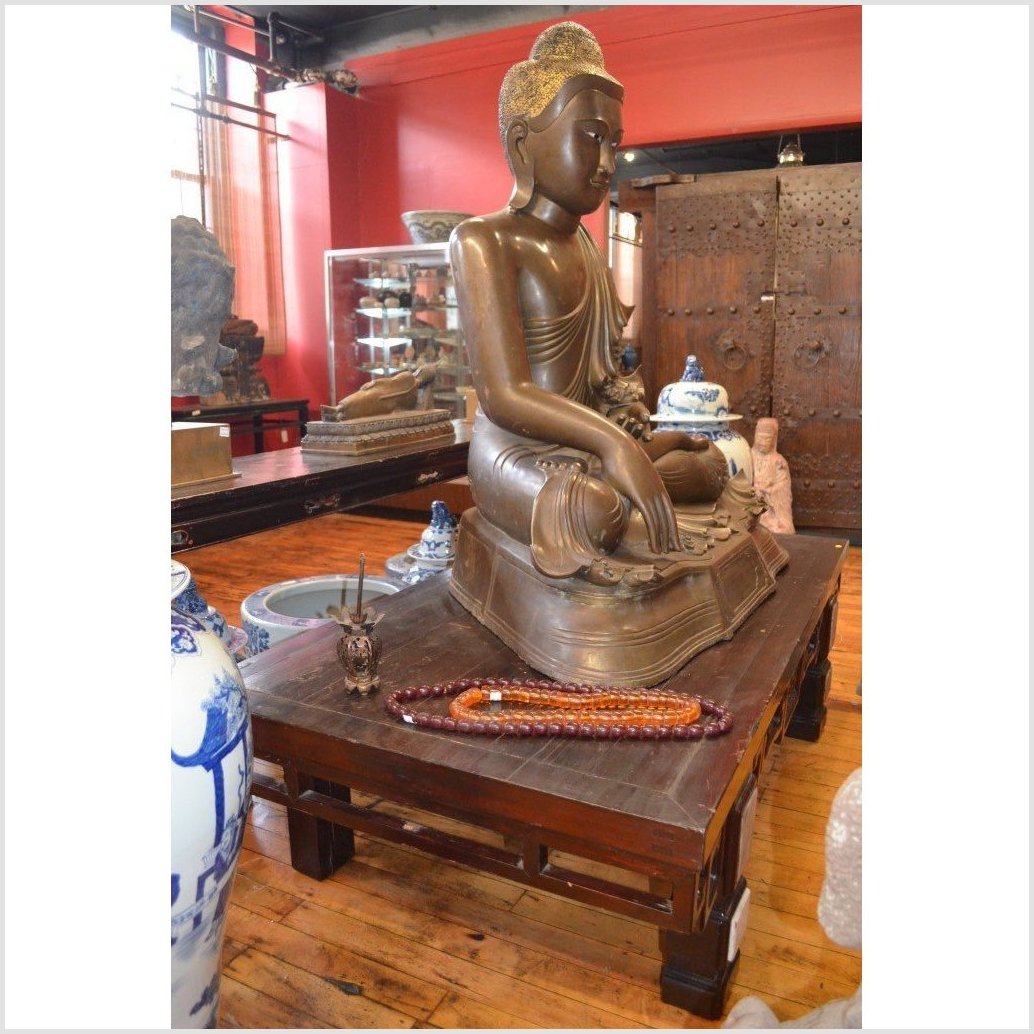 Low Table with Carvings & Marble Accents-2. Asian & Chinese Furniture, Art, Antiques, Vintage Home Décor for sale at FEA Home