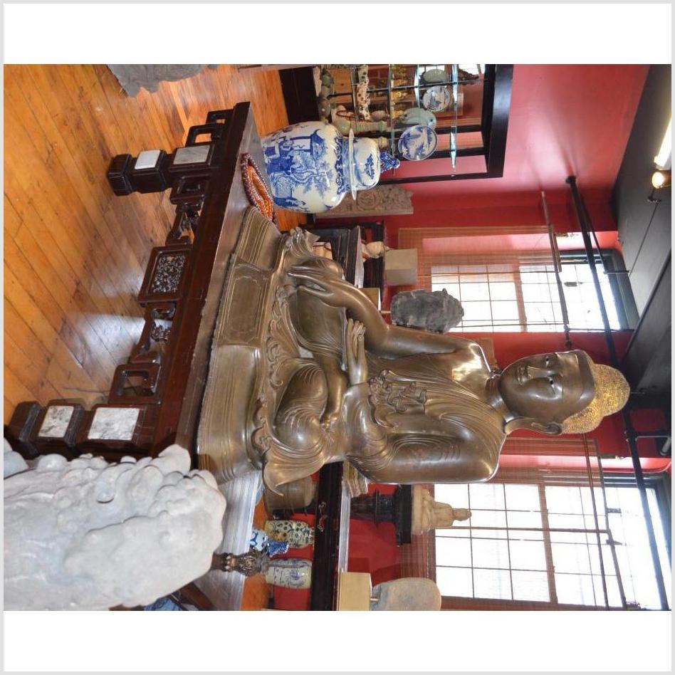Low Table with Carvings & Marble Accents-4. Asian & Chinese Furniture, Art, Antiques, Vintage Home Décor for sale at FEA Home