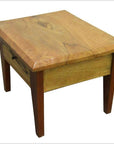 Indonesian Mango Wood Side Table-5. Asian & Chinese Furniture, Art, Antiques, Vintage Home Décor for sale at FEA Home