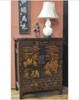 Medium Cabinet with Chinoiserie-3. Asian & Chinese Furniture, Art, Antiques, Vintage Home Décor for sale at FEA Home