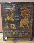 Medium Cabinet with Chinoiserie-4. Asian & Chinese Furniture, Art, Antiques, Vintage Home Décor for sale at FEA Home