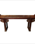 Mid 19th Century Chinese Carved Elmwood Console Table with Original Finish-1. Asian & Chinese Furniture, Art, Antiques, Vintage Home Décor for sale at FEA Home