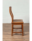 Ming Dynasty Style Natural Wood Wedding Side Chair with Woven Rattan Seat-11. Asian & Chinese Furniture, Art, Antiques, Vintage Home Décor for sale at FEA Home