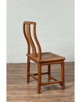 Ming Dynasty Style Natural Wood Wedding Side Chair with Woven Rattan Seat-12. Asian & Chinese Furniture, Art, Antiques, Vintage Home Décor for sale at FEA Home