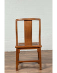 Ming Dynasty Style Natural Wood Wedding Side Chair with Woven Rattan Seat-13. Asian & Chinese Furniture, Art, Antiques, Vintage Home Décor for sale at FEA Home