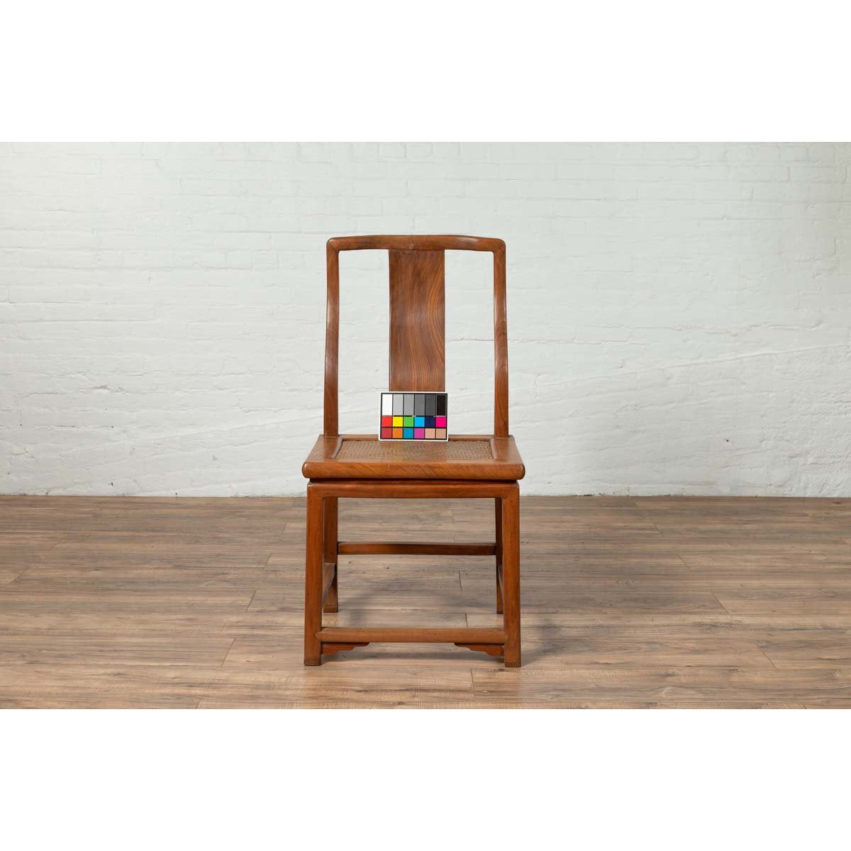 Ming Dynasty Style Natural Wood Wedding Side Chair with Woven Rattan Seat-3. Asian & Chinese Furniture, Art, Antiques, Vintage Home Décor for sale at FEA Home