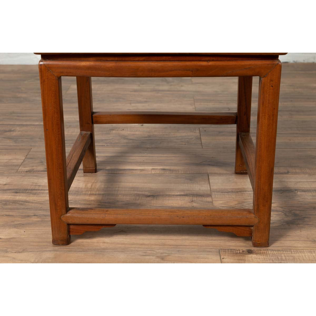 Ming Dynasty Style Natural Wood Wedding Side Chair with Woven Rattan Seat-9. Asian & Chinese Furniture, Art, Antiques, Vintage Home Décor for sale at FEA Home