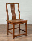 Ming Dynasty Style Natural Wood Wedding Side Chair with Woven Rattan Seat-2. Asian & Chinese Furniture, Art, Antiques, Vintage Home Décor for sale at FEA Home