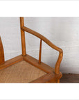 Ming Dynasty Style Wedding Armchairs with Curving Arms and Woven Rattan Seats-9. Asian & Chinese Furniture, Art, Antiques, Vintage Home Décor for sale at FEA Home