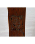 Ming Dynasty Style Wooden Wedding Chair with Carved Medallion and Curving Arms-6. Asian & Chinese Furniture, Art, Antiques, Vintage Home Décor for sale at FEA Home