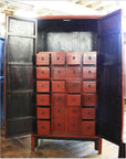 Ming Style Red Lacquer Apothecary Cabinet-2. Asian & Chinese Furniture, Art, Antiques, Vintage Home Décor for sale at FEA Home