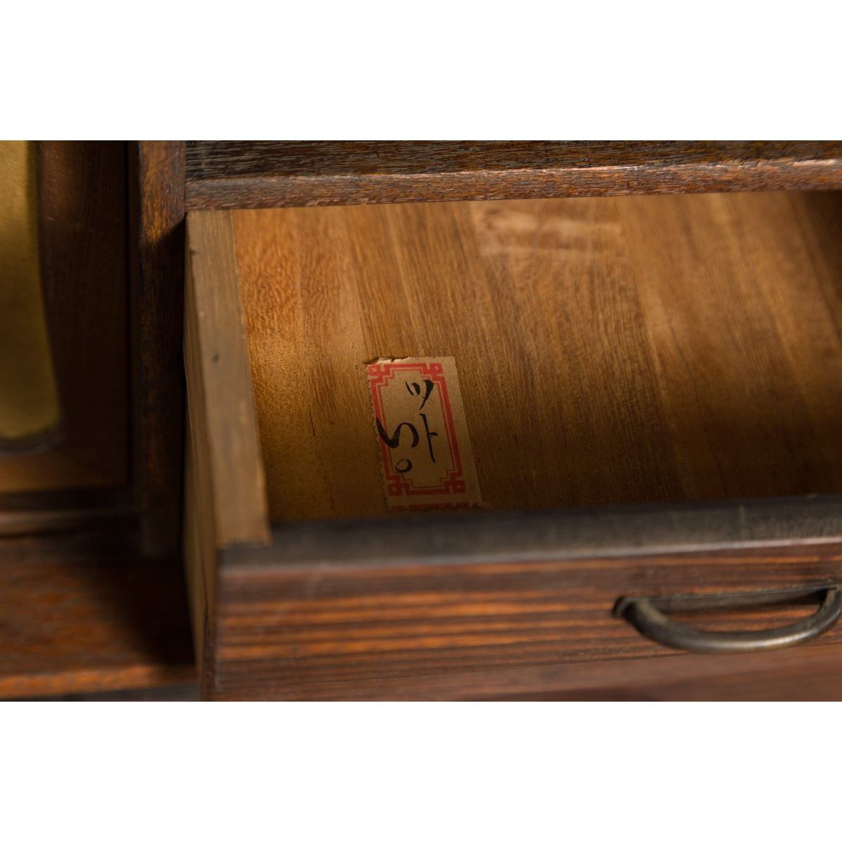 Miniature Japanese Taishō Period Zebra Wood Tansu Chest with Sliding Doors-10. Asian & Chinese Furniture, Art, Antiques, Vintage Home Décor for sale at FEA Home