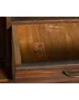 Miniature Japanese Taishō Period Zebra Wood Tansu Chest with Sliding Doors-10. Asian & Chinese Furniture, Art, Antiques, Vintage Home Décor for sale at FEA Home