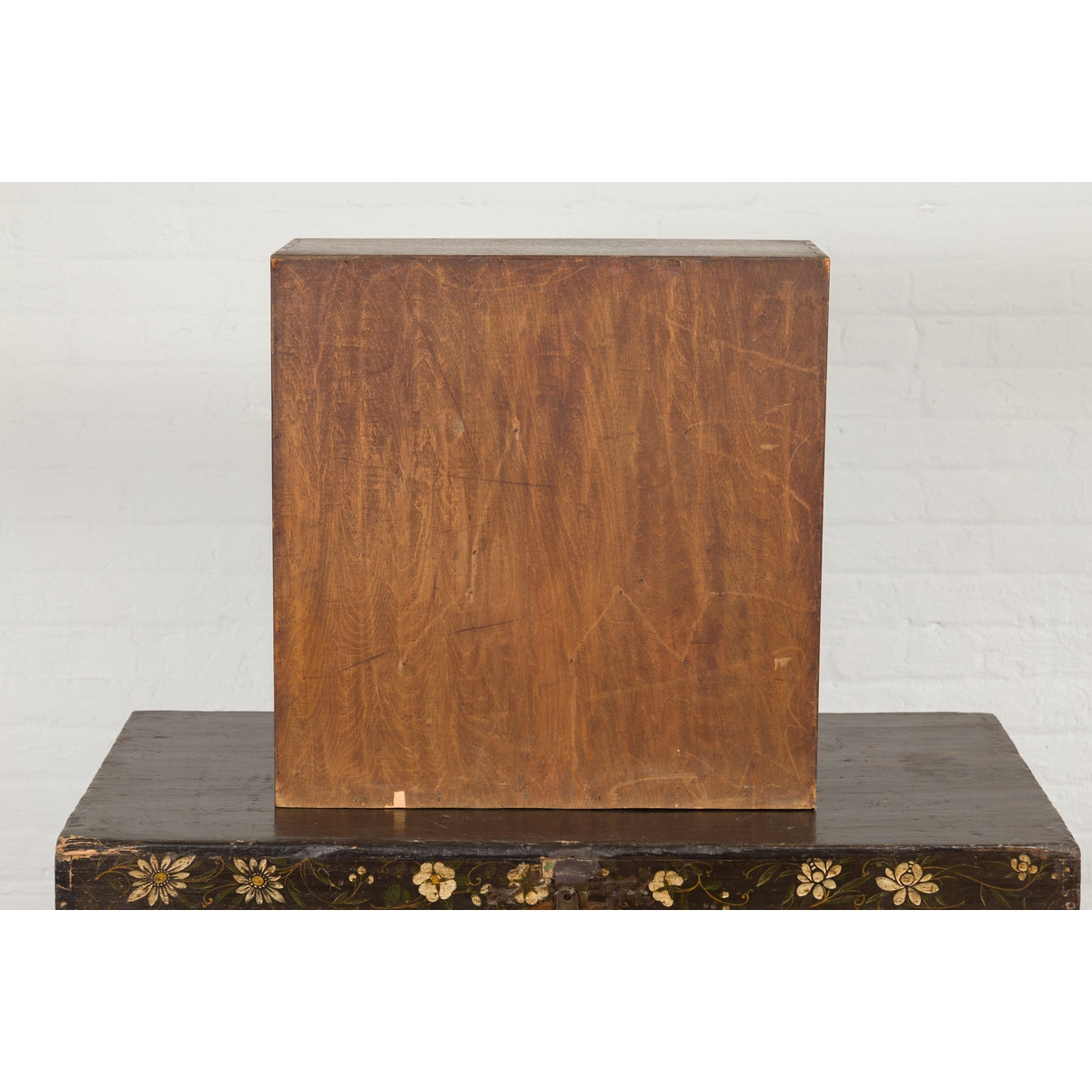 Miniature Japanese Taishō Period Zebra Wood Tansu Chest with Sliding Doors-12. Asian & Chinese Furniture, Art, Antiques, Vintage Home Décor for sale at FEA Home