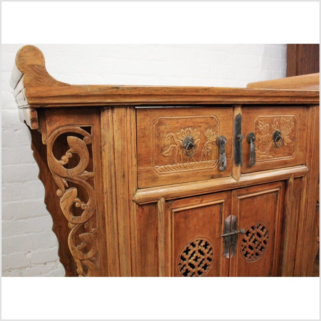 Natural Elmwood Altar Cabinet-4. Asian & Chinese Furniture, Art, Antiques, Vintage Home Décor for sale at FEA Home