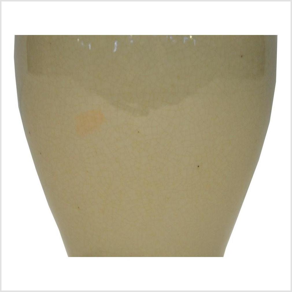 Off-White Crackle Porcelain Vase-3. Asian & Chinese Furniture, Art, Antiques, Vintage Home Décor for sale at FEA Home