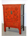 Original Decoration Antique Red Lacquer Cabinet-4. Asian & Chinese Furniture, Art, Antiques, Vintage Home Décor for sale at FEA Home