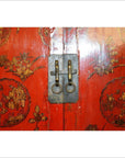 Original Decoration Antique Red Lacquer Cabinet-5. Asian & Chinese Furniture, Art, Antiques, Vintage Home Décor for sale at FEA Home