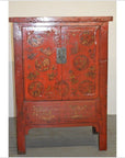 Original Decoration Antique Red Lacquer Cabinet-1. Asian & Chinese Furniture, Art, Antiques, Vintage Home Décor for sale at FEA Home