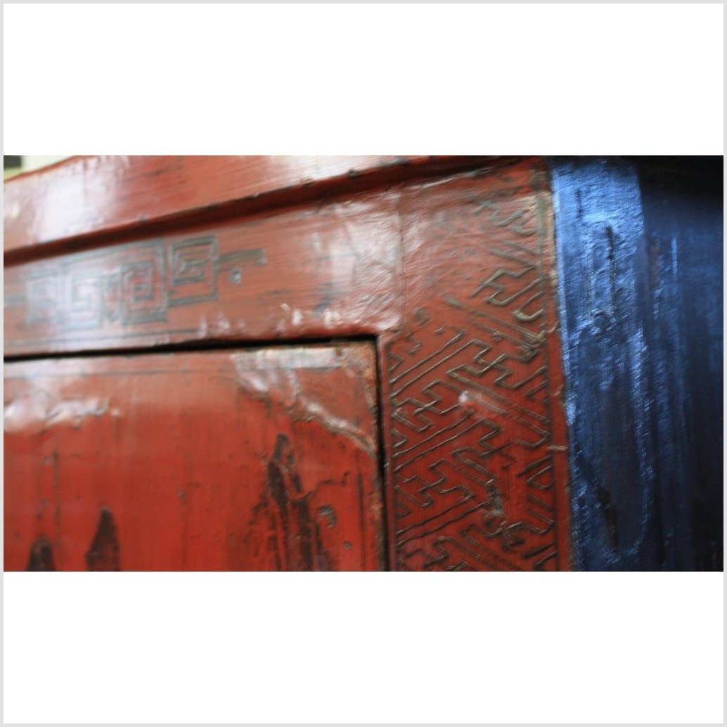 Original Red Lacquer Cabinet-4. Asian & Chinese Furniture, Art, Antiques, Vintage Home Décor for sale at FEA Home