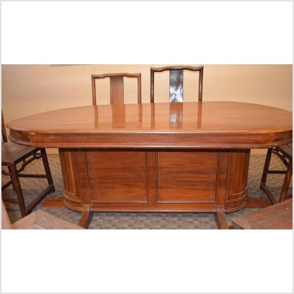 Oval Pedestal Dining Table-3. Asian & Chinese Furniture, Art, Antiques, Vintage Home Décor for sale at FEA Home