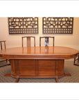 Oval Pedestal Dining Table-1. Asian & Chinese Furniture, Art, Antiques, Vintage Home Décor for sale at FEA Home