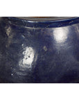 Oversized Vintage Thai Midnight Blue Glazed Water Vessel with Tapering Lines-6. Asian & Chinese Furniture, Art, Antiques, Vintage Home Décor for sale at FEA Home