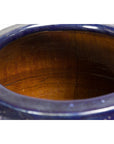 Oversized Vintage Thai Midnight Blue Glazed Water Vessel with Tapering Lines-7. Asian & Chinese Furniture, Art, Antiques, Vintage Home Décor for sale at FEA Home