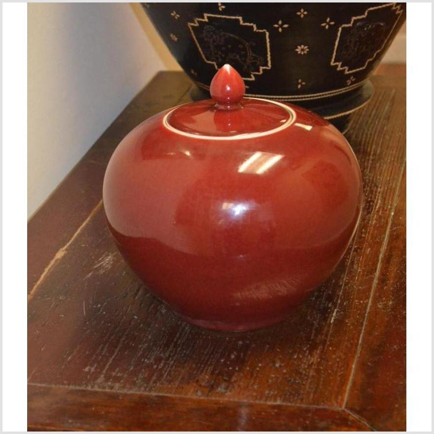 Oxblood Ginger Jar-3. Asian & Chinese Furniture, Art, Antiques, Vintage Home Décor for sale at FEA Home