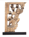 Pair of 18th Century Chinese Hand-Carved Temple Corbels with Characters-2. Asian & Chinese Furniture, Art, Antiques, Vintage Home Décor for sale at FEA Home
