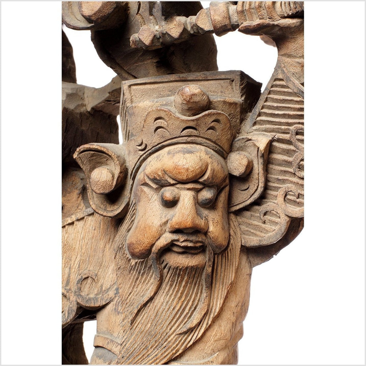 Pair of 18th Century Chinese Hand-Carved Temple Corbels with Characters-5. Asian & Chinese Furniture, Art, Antiques, Vintage Home Décor for sale at FEA Home
