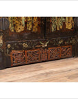 Pair of Antique Chinese Display Cabinets with Hand Painted Chinoiserie Motifs-12. Asian & Chinese Furniture, Art, Antiques, Vintage Home Décor for sale at FEA Home