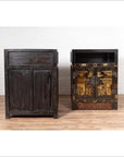 Pair of Antique Chinese Display Cabinets with Hand Painted Chinoiserie Motifs-17. Asian & Chinese Furniture, Art, Antiques, Vintage Home Décor for sale at FEA Home