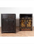 Pair of Antique Chinese Display Cabinets with Hand Painted Chinoiserie Motifs-17. Asian & Chinese Furniture, Art, Antiques, Vintage Home Décor for sale at FEA Home