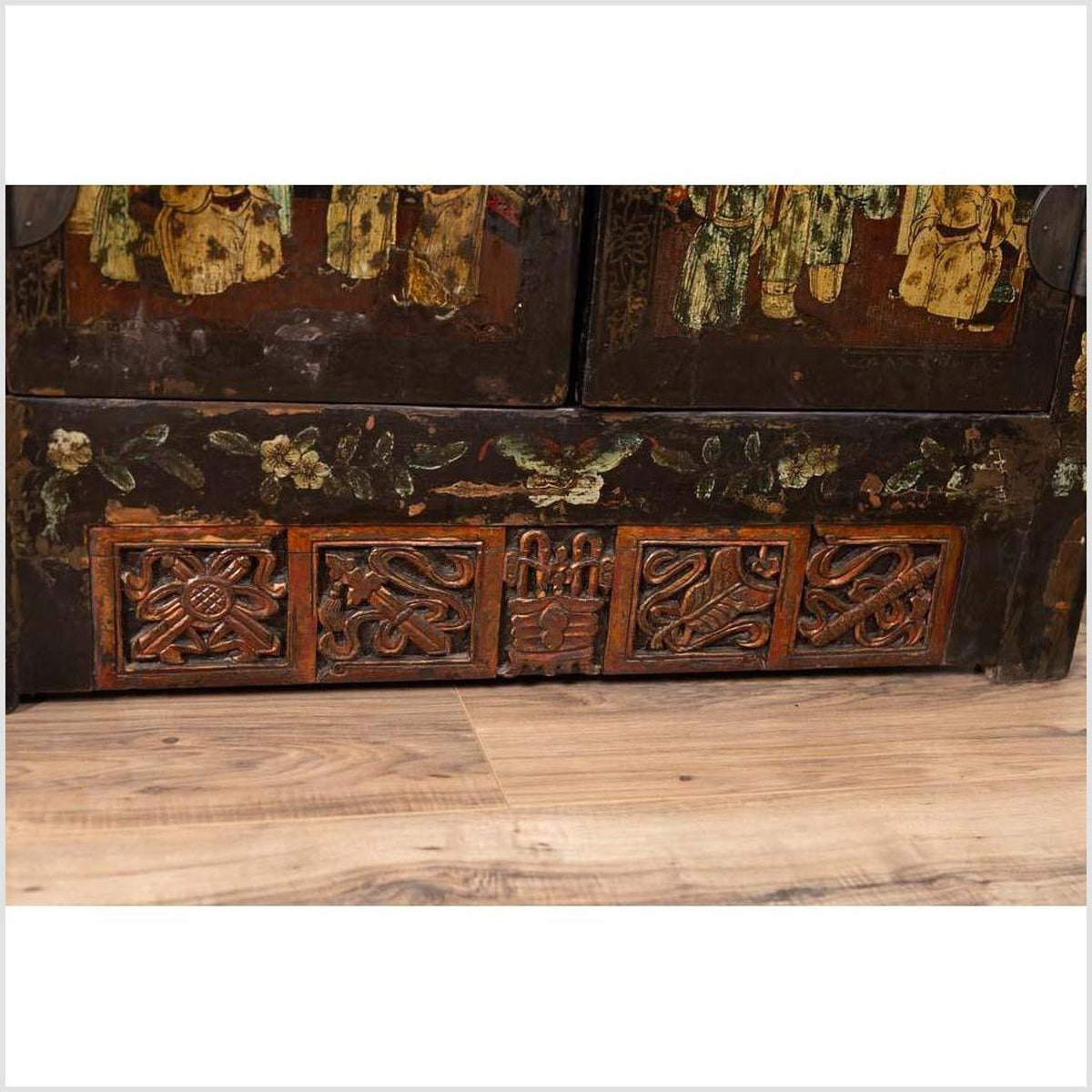 Pair of Antique Chinese Display Cabinets with Hand Painted Chinoiserie Motifs-19. Asian & Chinese Furniture, Art, Antiques, Vintage Home Décor for sale at FEA Home