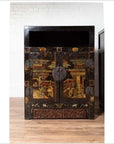 Pair of Antique Chinese Display Cabinets with Hand Painted Chinoiserie Motifs-5. Asian & Chinese Furniture, Art, Antiques, Vintage Home Décor for sale at FEA Home