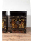 Pair of Antique Chinese Display Cabinets with Hand Painted Chinoiserie Motifs-6. Asian & Chinese Furniture, Art, Antiques, Vintage Home Décor for sale at FEA Home