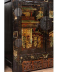 Pair of Antique Chinese Display Cabinets with Hand Painted Chinoiserie Motifs-7. Asian & Chinese Furniture, Art, Antiques, Vintage Home Décor for sale at FEA Home
