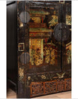 Pair of Antique Chinese Display Cabinets with Hand Painted Chinoiserie Motifs-7. Asian & Chinese Furniture, Art, Antiques, Vintage Home Décor for sale at FEA Home