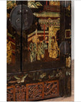 Pair of Antique Chinese Display Cabinets with Hand Painted Chinoiserie Motifs-8. Asian & Chinese Furniture, Art, Antiques, Vintage Home Décor for sale at FEA Home