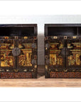 Pair of Antique Chinese Display Cabinets with Hand Painted Chinoiserie Motifs-2. Asian & Chinese Furniture, Art, Antiques, Vintage Home Décor for sale at FEA Home