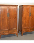 Pair of Antique Natural Finish Cabinets-3. Asian & Chinese Furniture, Art, Antiques, Vintage Home Décor for sale at FEA Home