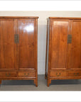 Pair of Antique Natural Finish Cabinets-4. Asian & Chinese Furniture, Art, Antiques, Vintage Home Décor for sale at FEA Home