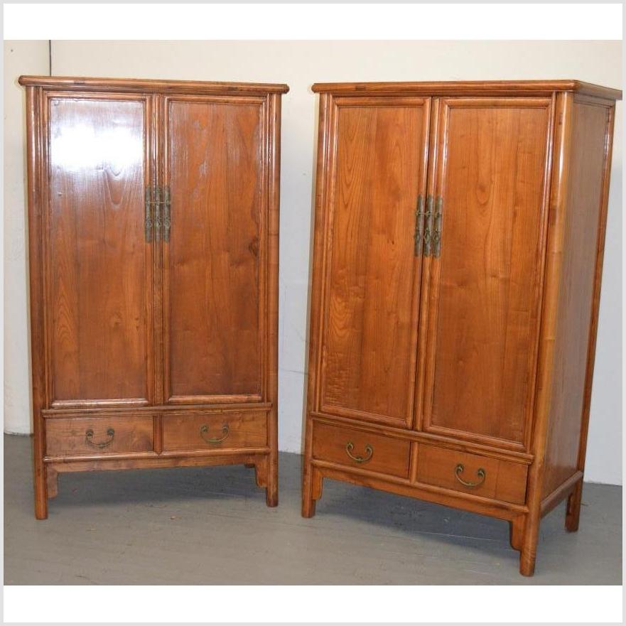 Pair of Antique Natural Finish Cabinets-5. Asian & Chinese Furniture, Art, Antiques, Vintage Home Décor for sale at FEA Home