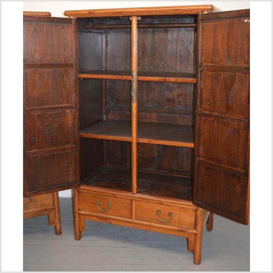 Pair of Antique Natural Finish Cabinets-8. Asian & Chinese Furniture, Art, Antiques, Vintage Home Décor for sale at FEA Home